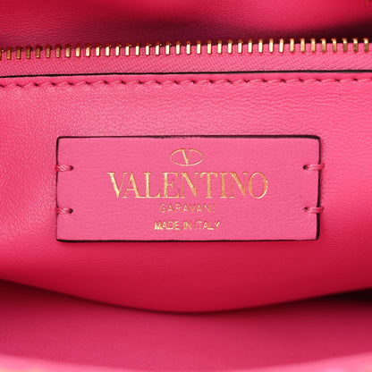 Valentino Garavani Wool Woven Large Roman Stud Shoulder Bag Multicolor Feminine Pink 6 of 11