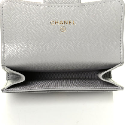 Chanel Caviar Quilted Flap Card Holder Wallet Grey 4 of 6