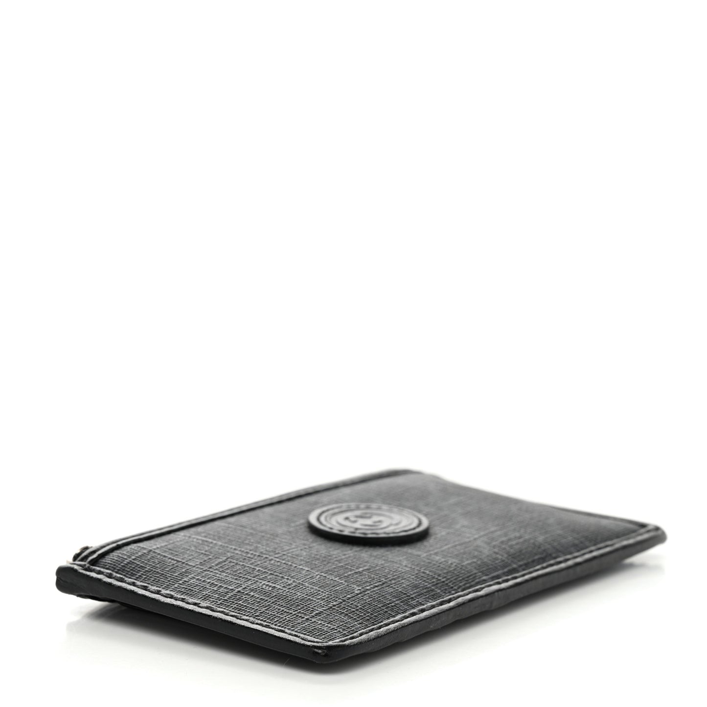 GG Supreme Monogram Azalea Calfskin Retro Interlocking G Coin Case Card Holder Black