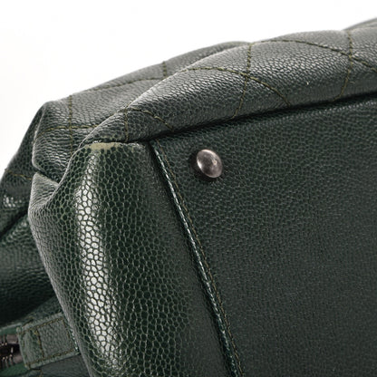 Chanel Caviar Chic Shopping Tote Dark Green 9 of 12