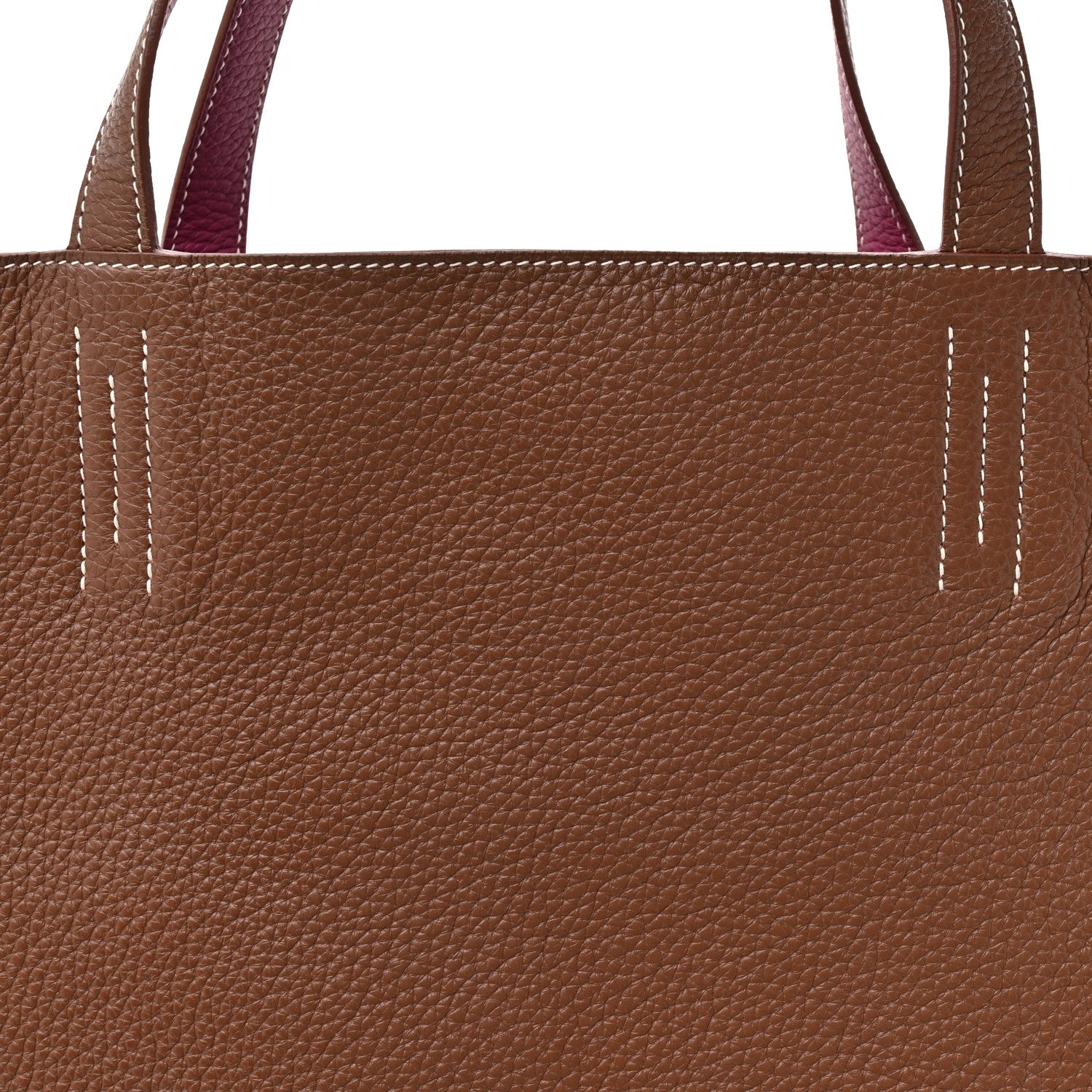Hermes Taurillon Clemence Double Sens 36 Reversible Tote Marron Tosca 12 of 16