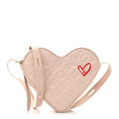 Louis Vuitton Lambskin Embossed Monogram Fall In Love Sac Coeur Light Pink 1 of 12