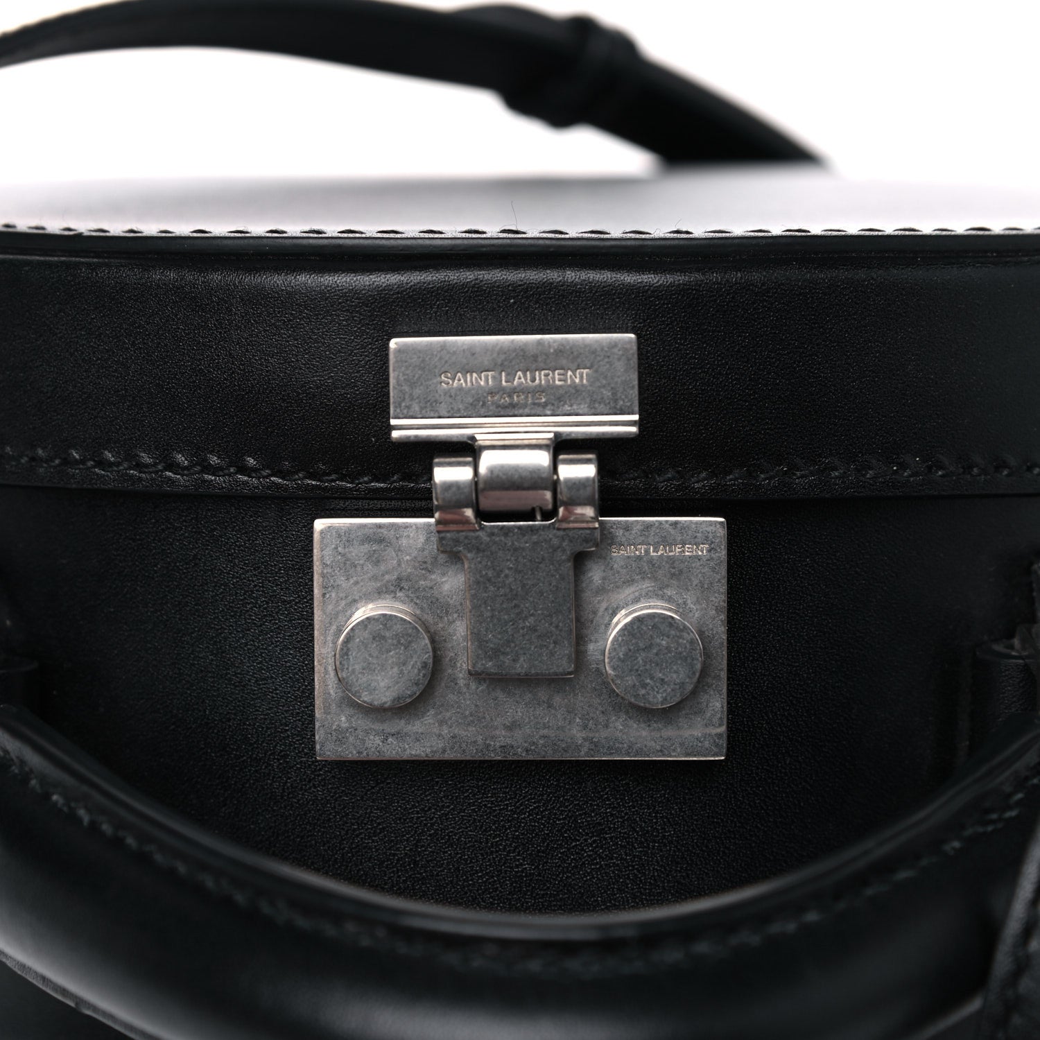 Saint Laurent Calfskin Small Mica Hat Box Black 11 of 11