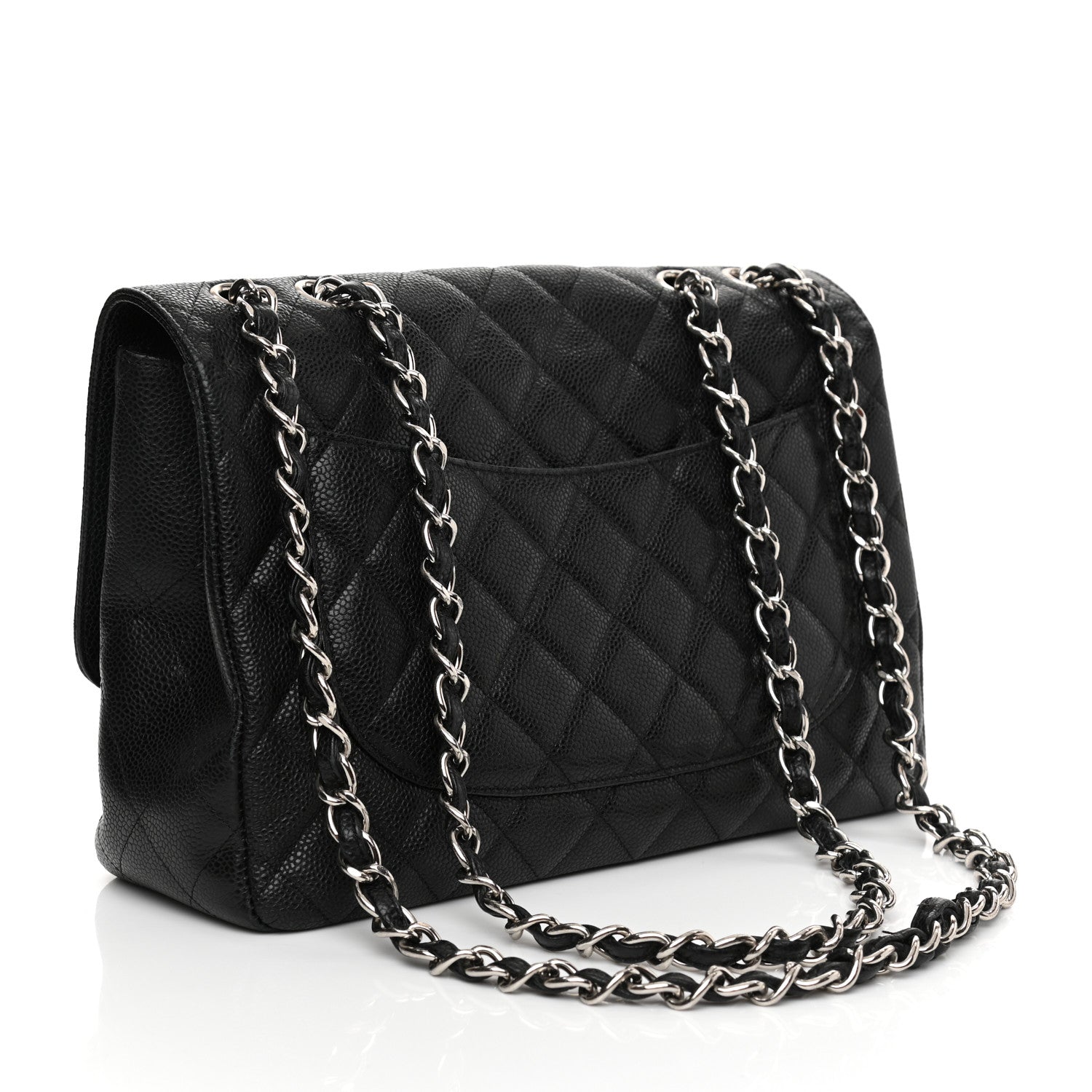 Chanel Caviar Quilted Jumbo Single Flap Black 3 of 11