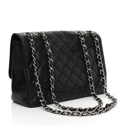 Chanel Caviar Quilted Jumbo Single Flap Black 3 of 11