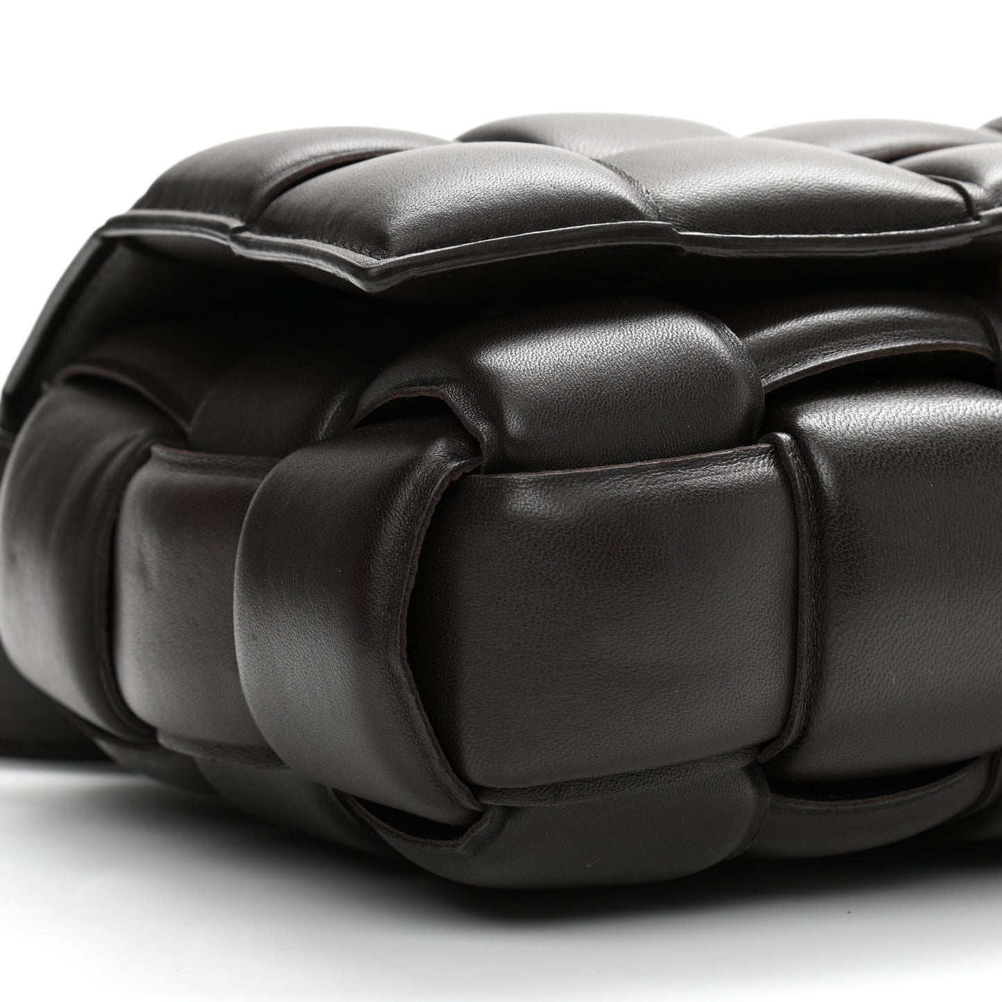 Nappa Maxi Intreccio Padded Cassette Crossbody Bag Fondant