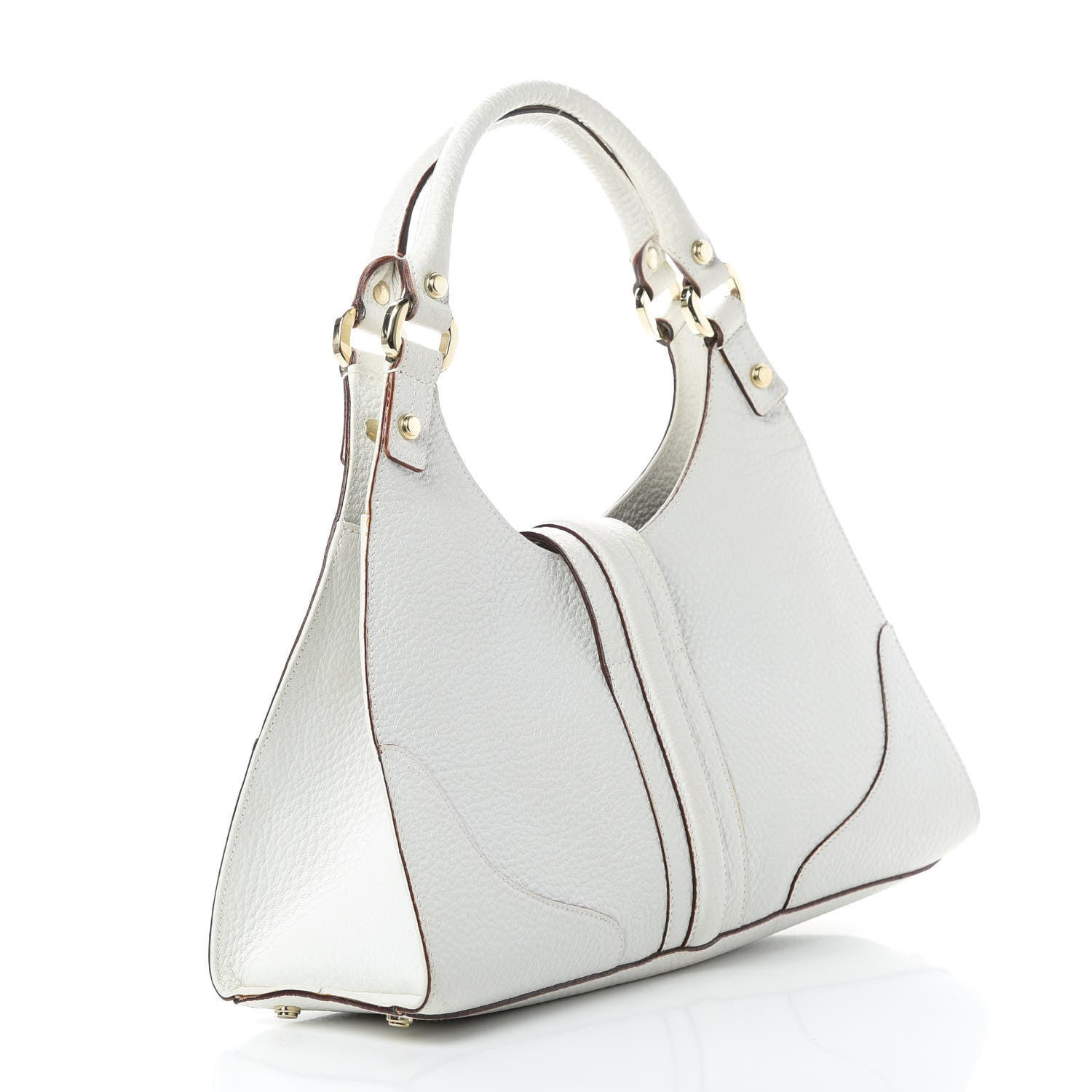 Gucci Calfskin Junco Shoulder Bag White 3 of 16
