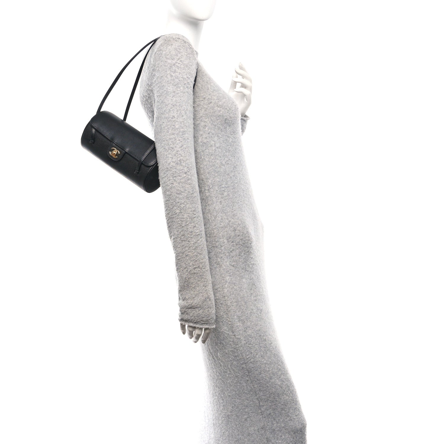 Chanel Shiny Caviar Preppy Coco Small Bowling Bag Black 2 of 11