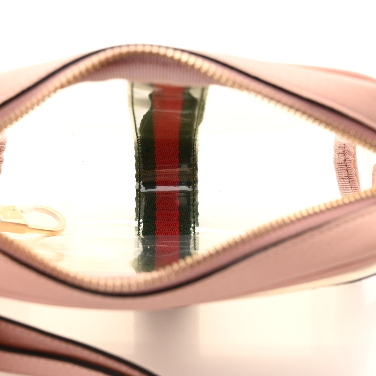 Gucci Vinyl Web Mini Ophidia Transparent Shoulder Bag Perfect Pink 5 of 10