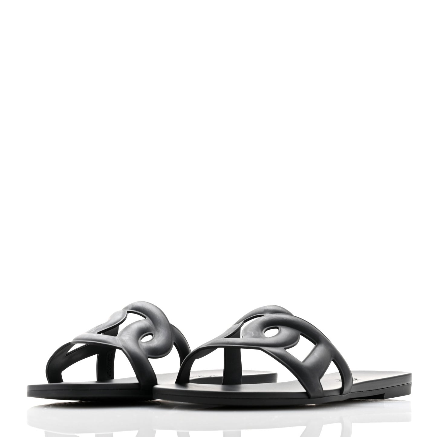 Rubber Aloha Sandals 38 Black
