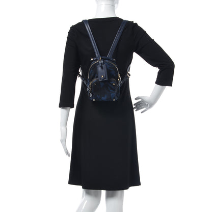 Valentino Garavani Nylon Camubutterfly Mini Rockstud Backpack Marine 2 of 6