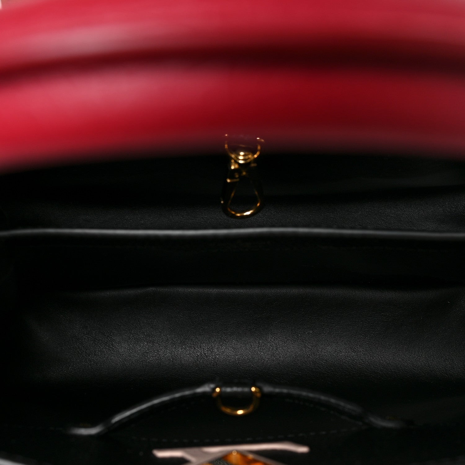 Louis Vuitton Taurillon Capucines PM Black Arizona Beige Ruby Red 5 of 8