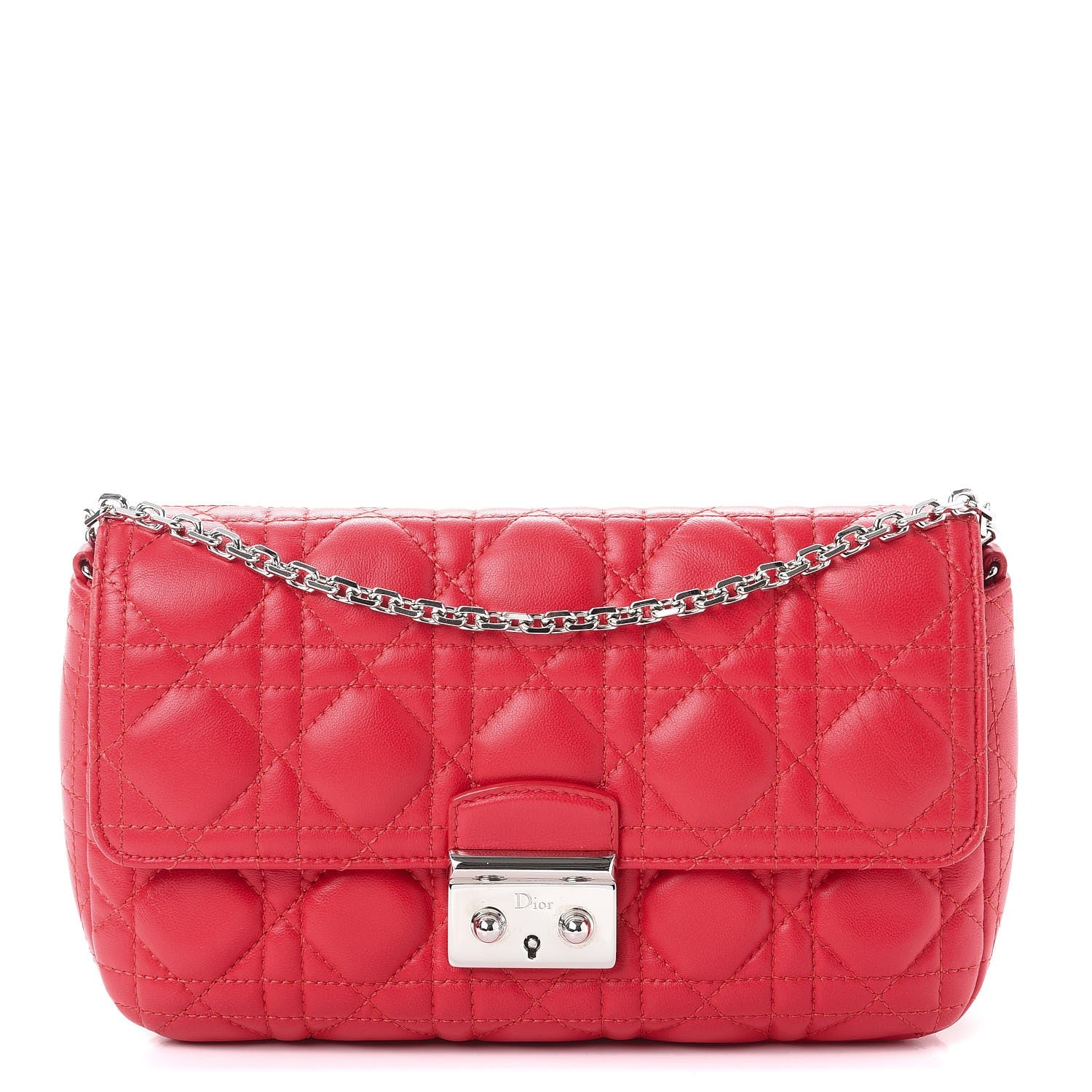 Christian Dior Lambskin Cannage Miss Dior Promenade Pouch Fuchsia 1 of 7