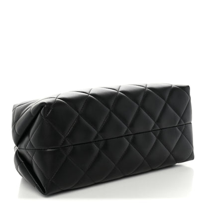 Chanel Lambskin Quilted Clutch With Chain Black 4 of 10