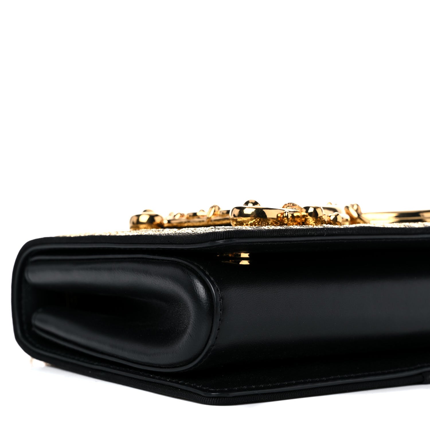 Dolce & Gabbana Brocade DG Girls Shoulder Bag Gold Black 7 of 10