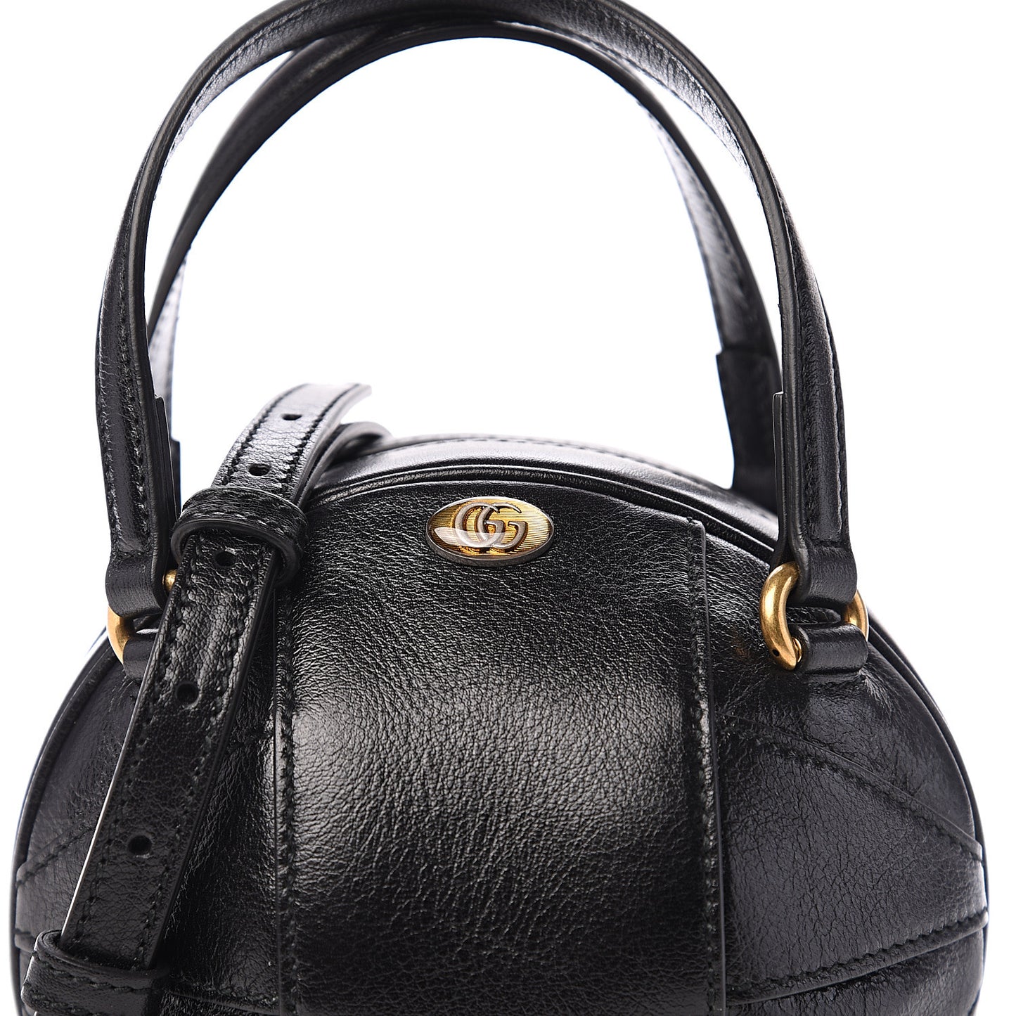 Piuma Lux Energy Mini Tifosa Basketball Shaped Shoulder Bag Black