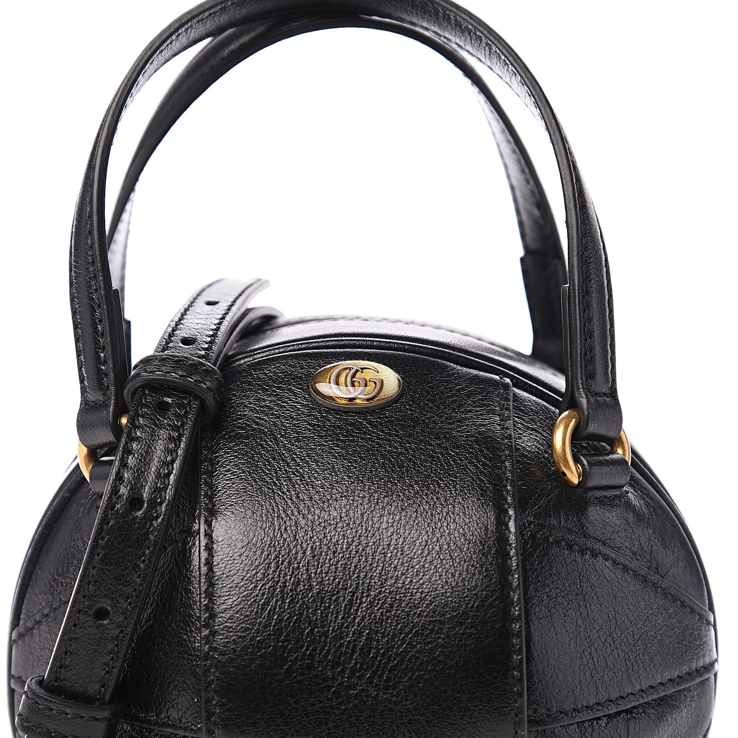 Gucci Piuma Lux Energy Mini Tifosa Basketball Shaped Shoulder Bag Black 9 of 9