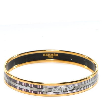Hermes Enamel Narrow Printed Buckle Bracelet 65 1 of 5