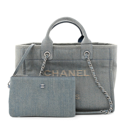 Chanel Denim Small Deauville Tote Light Blue 1 of 13