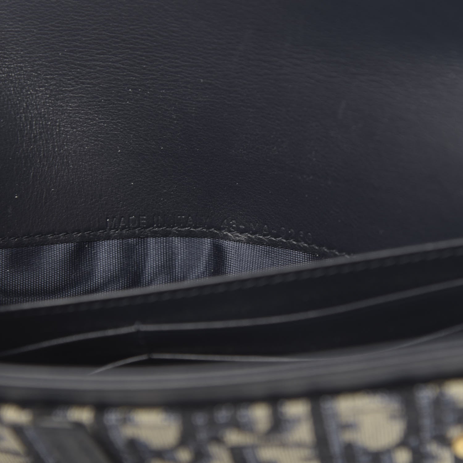 Christian Dior Oblique Saddle Chain Long Wallet Blue 8 of 12