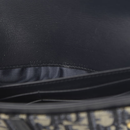 Christian Dior Oblique Saddle Chain Long Wallet Blue 8 of 12