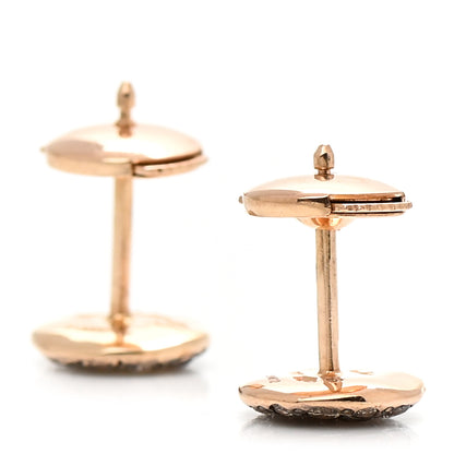 Pomellato 18K Rose Gold Brown Diamond Sabbia Stud Earrings 4 of 5