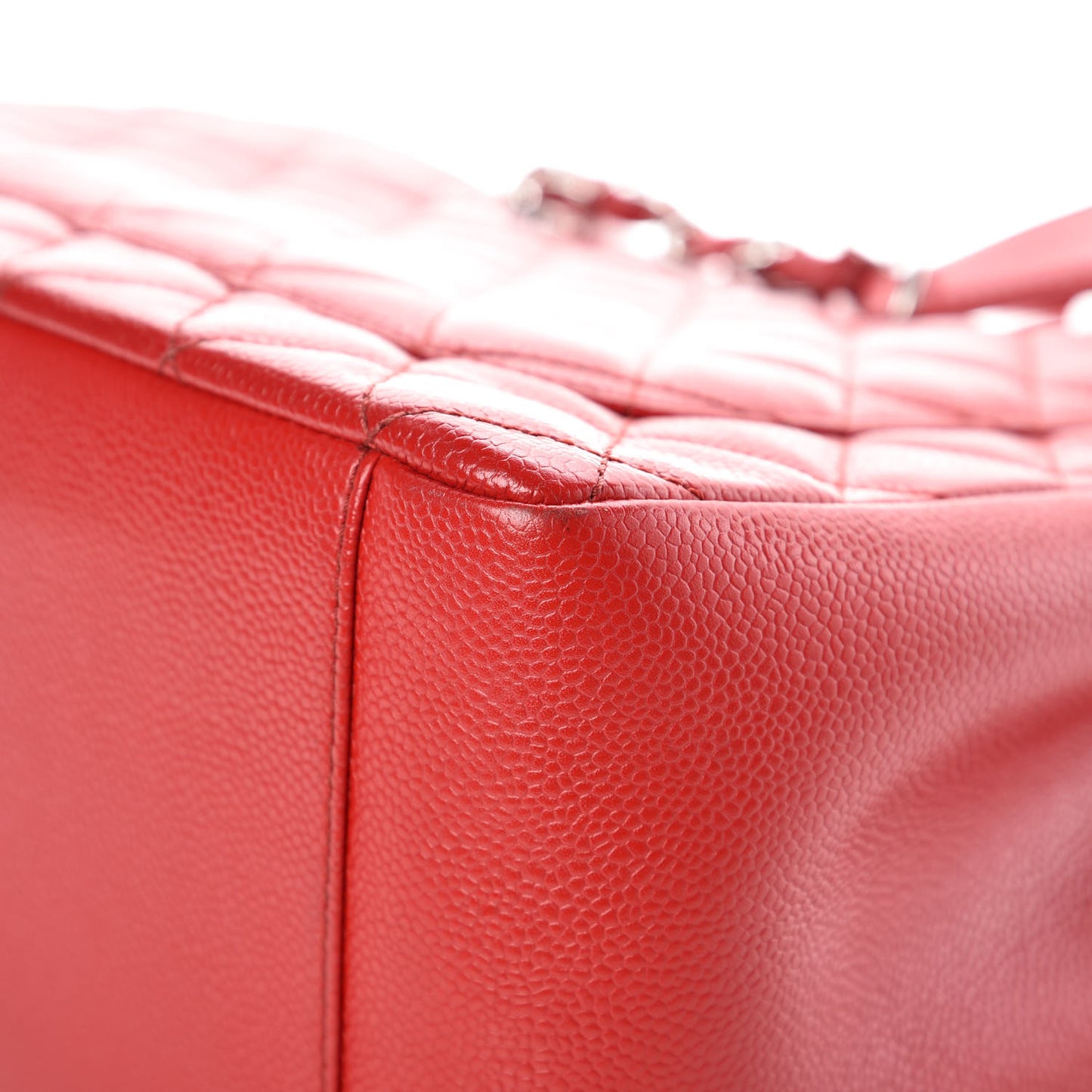 Caviar Quilted Grand Shopping Tote GST Red