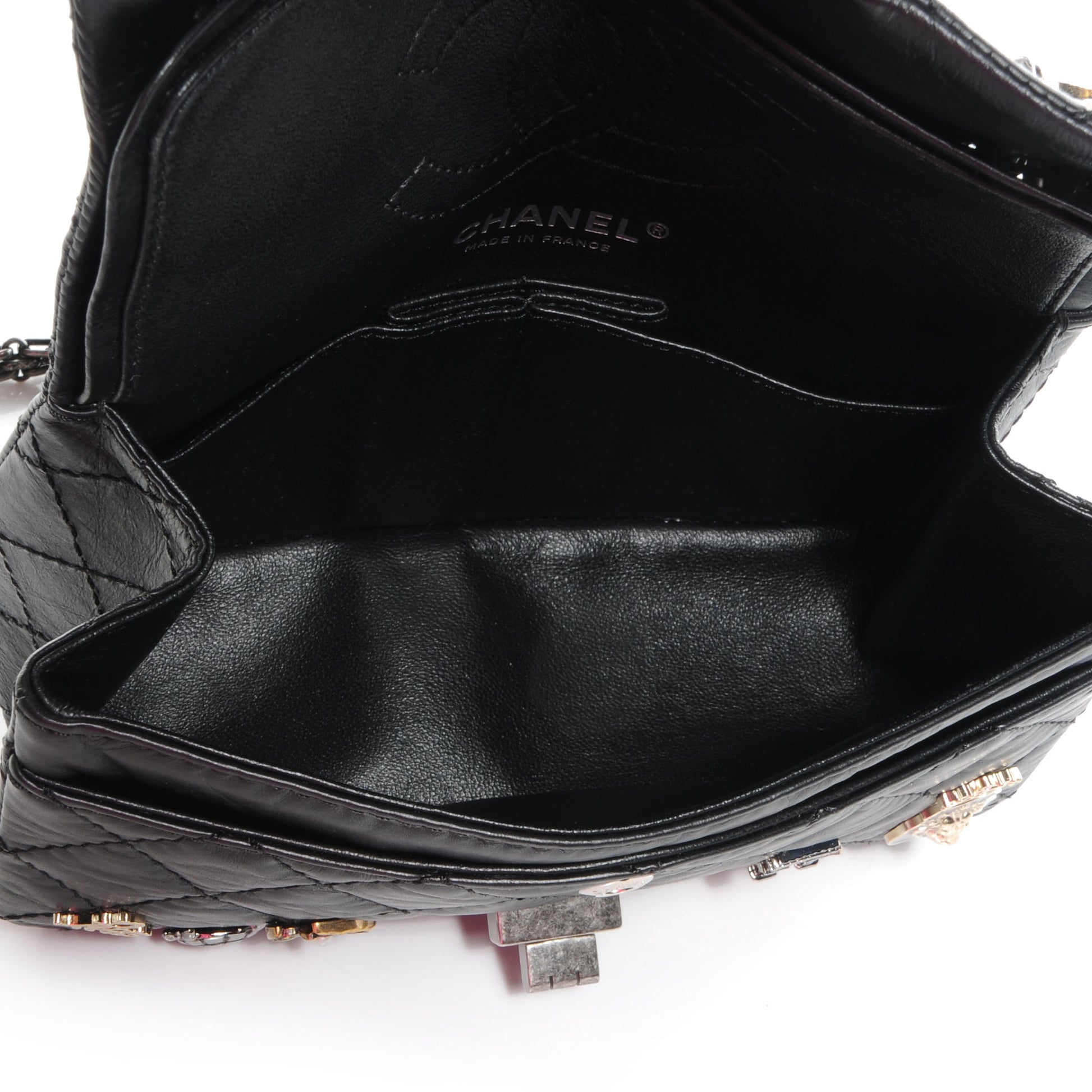 Chanel Aged Calfskin Lucky Charms 2.55 Reissue 224 Flap Black 5 of 8