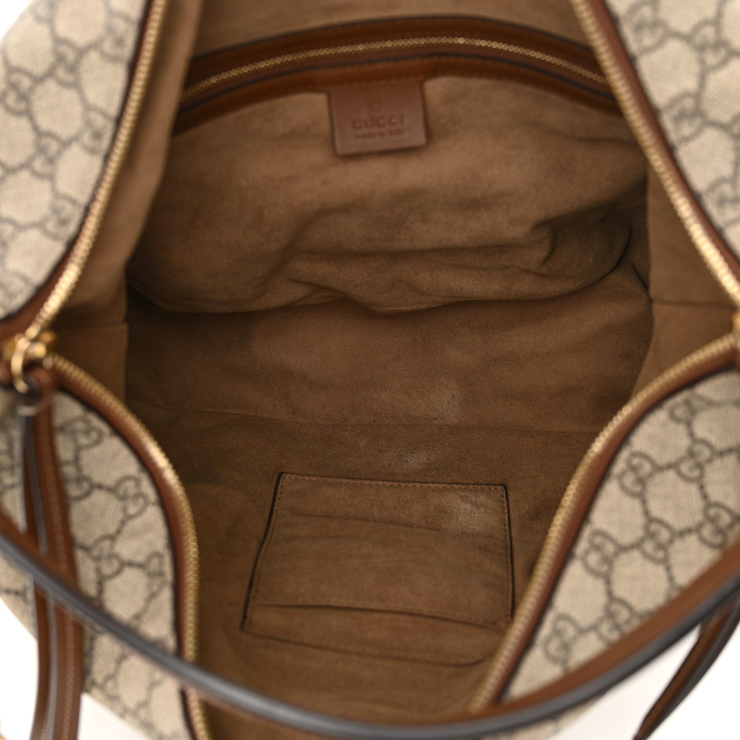 Gucci GG Supreme Monogram Large Linea A Hobo Light Brown 5 of 10