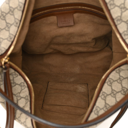 Gucci GG Supreme Monogram Large Linea A Hobo Light Brown 5 of 10