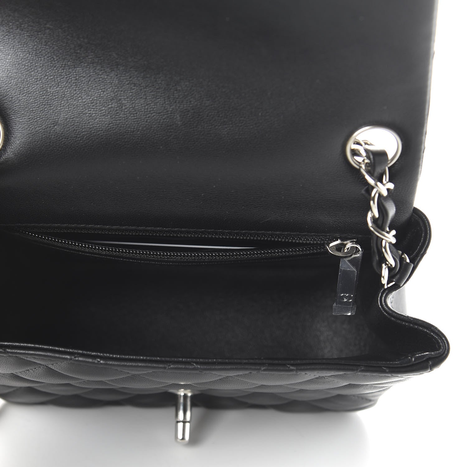 Chanel Lambskin Quilted Mini Square Flap Black 5 of 10