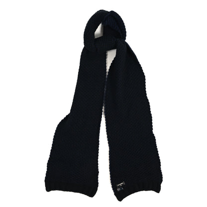 Chanel Cashmere CC Logo Shooting Star Scarf Blue Black 1 of 3