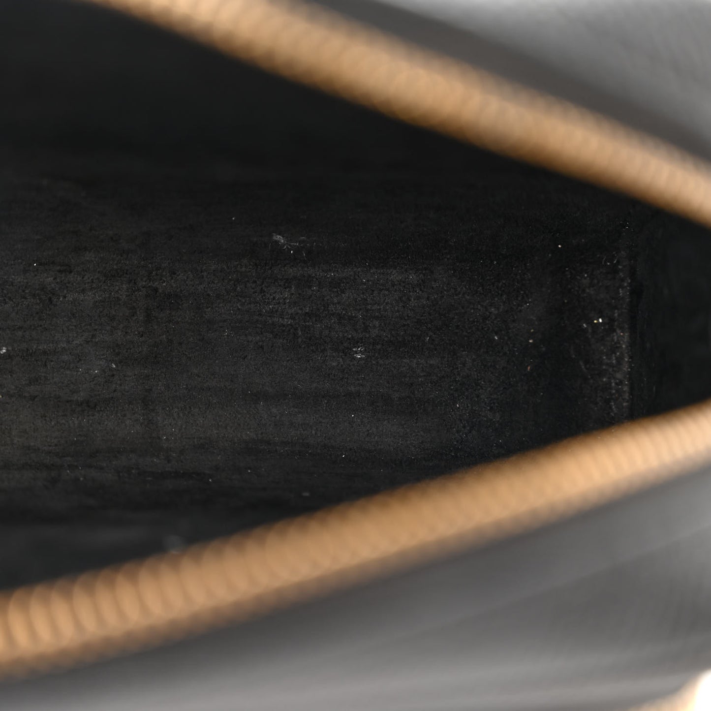 Grained Calfskin Caro Double Pouch Black