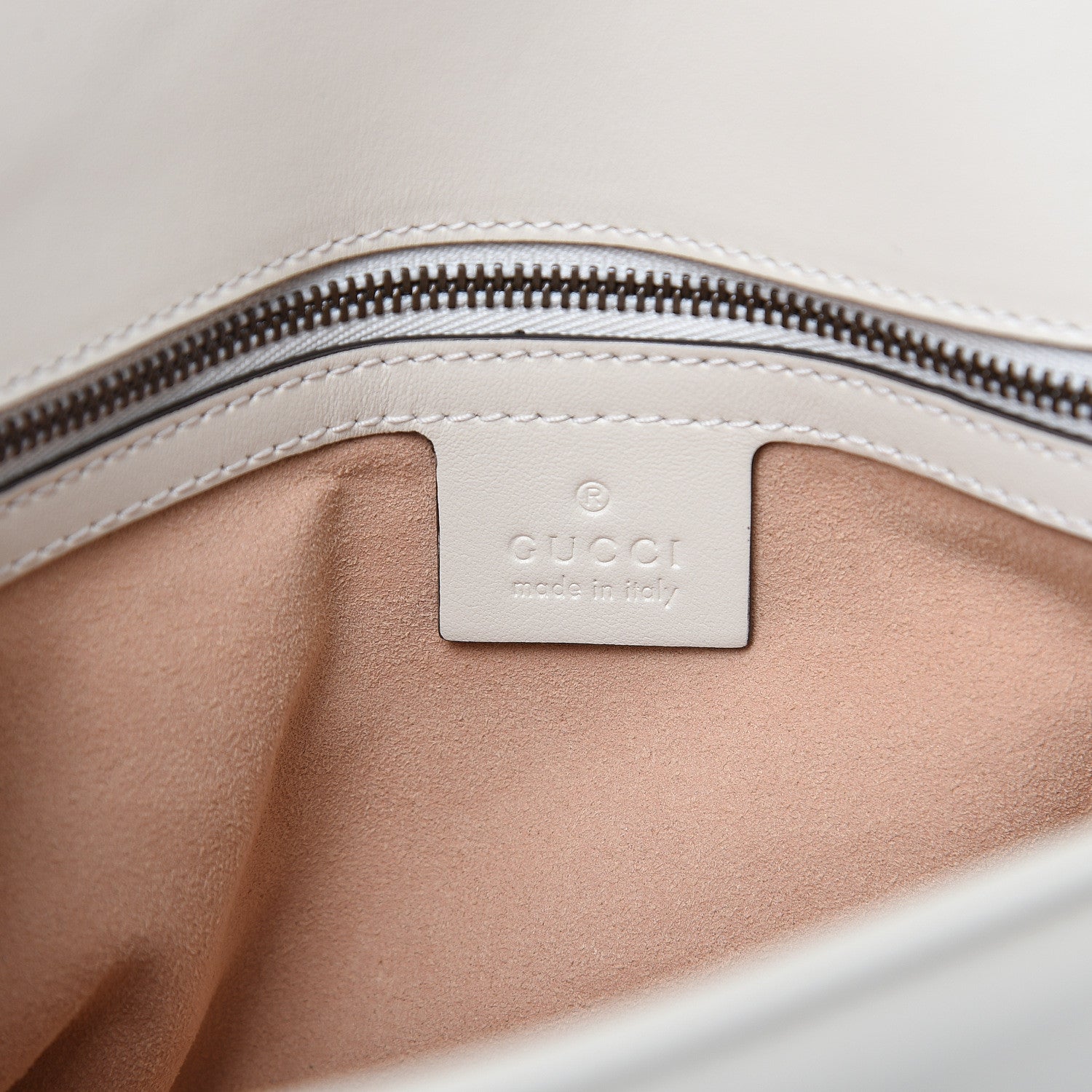 Gucci Calfskin Matelasse Small GG Marmont Shoulder Bag White 6 of 9
