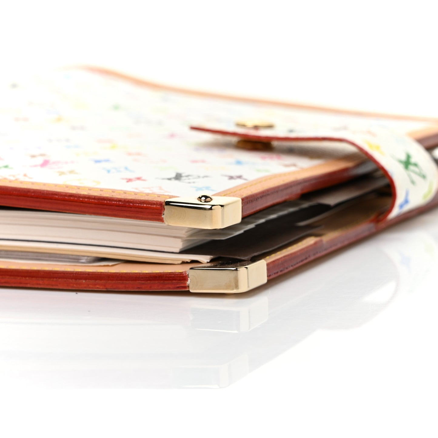 Monogram Multicolor Large Ring Agenda Cover White