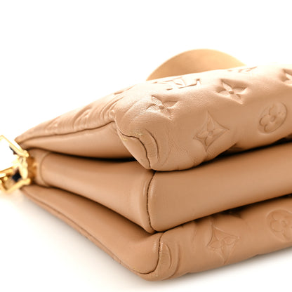 Louis Vuitton Lambskin Embossed Monogram Coussin PM Camel 8 of 9