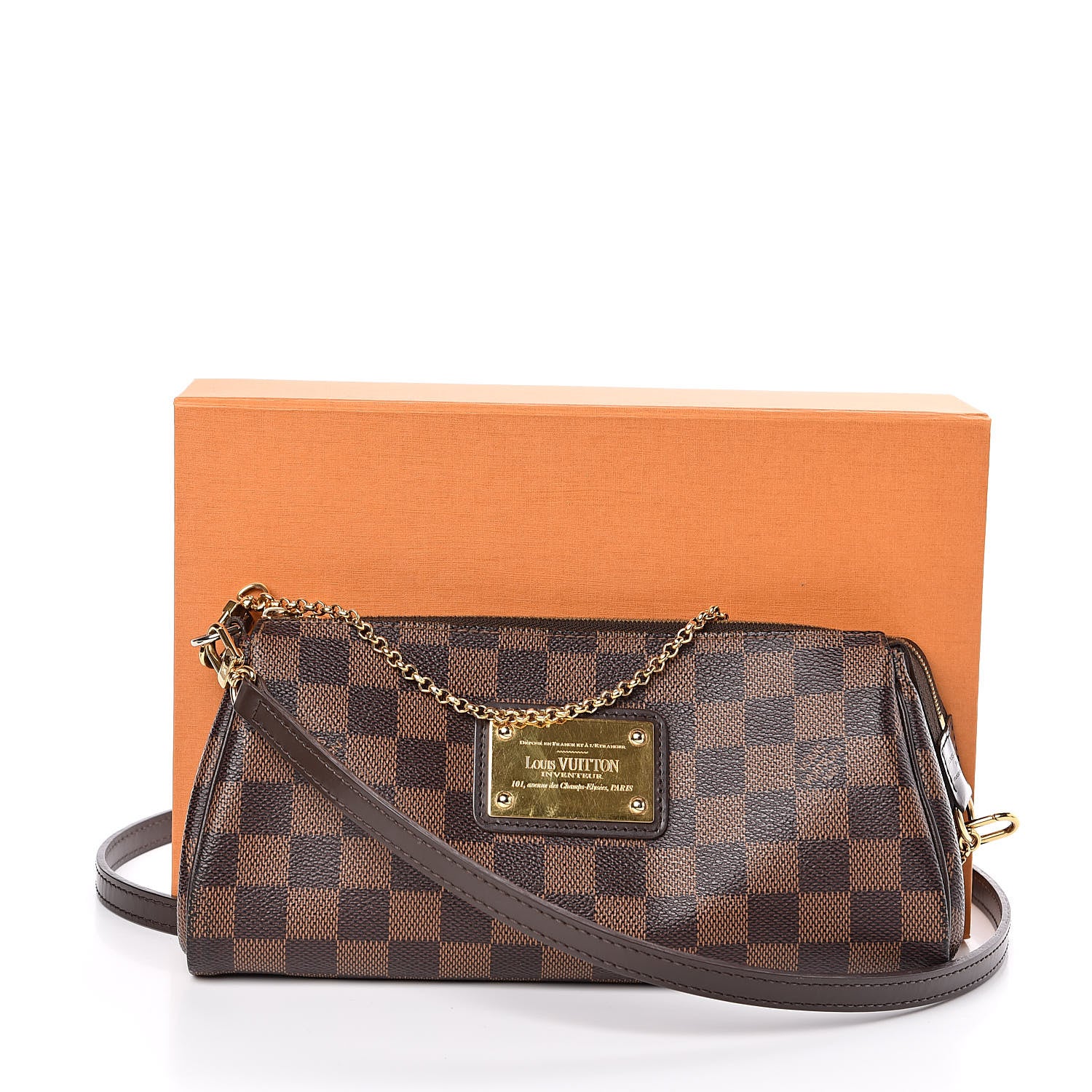 Louis Vuitton Damier Ebene Eva Clutch 11 of 11
