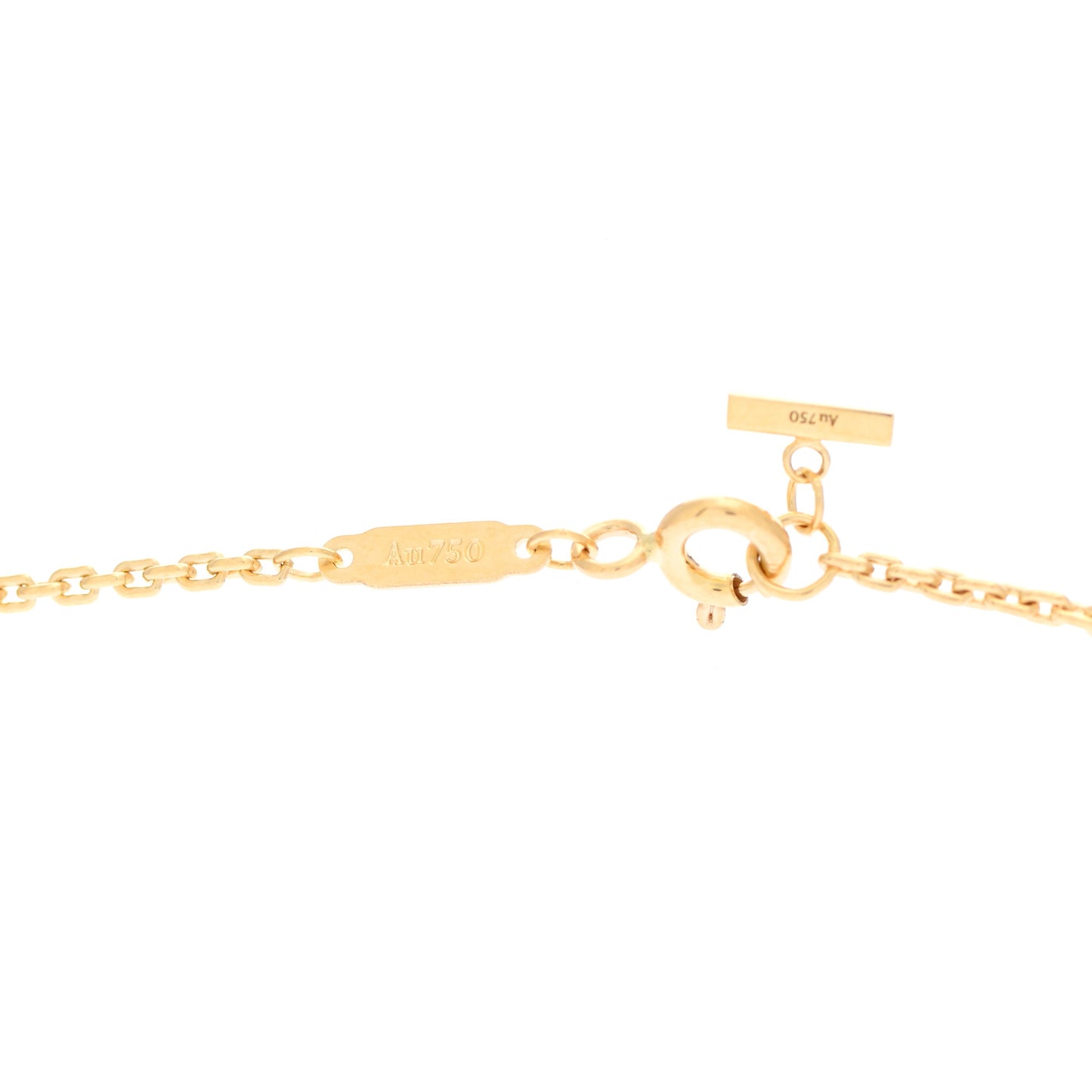 18K Yellow Gold Diamond Medium T Smile Pendant Necklace