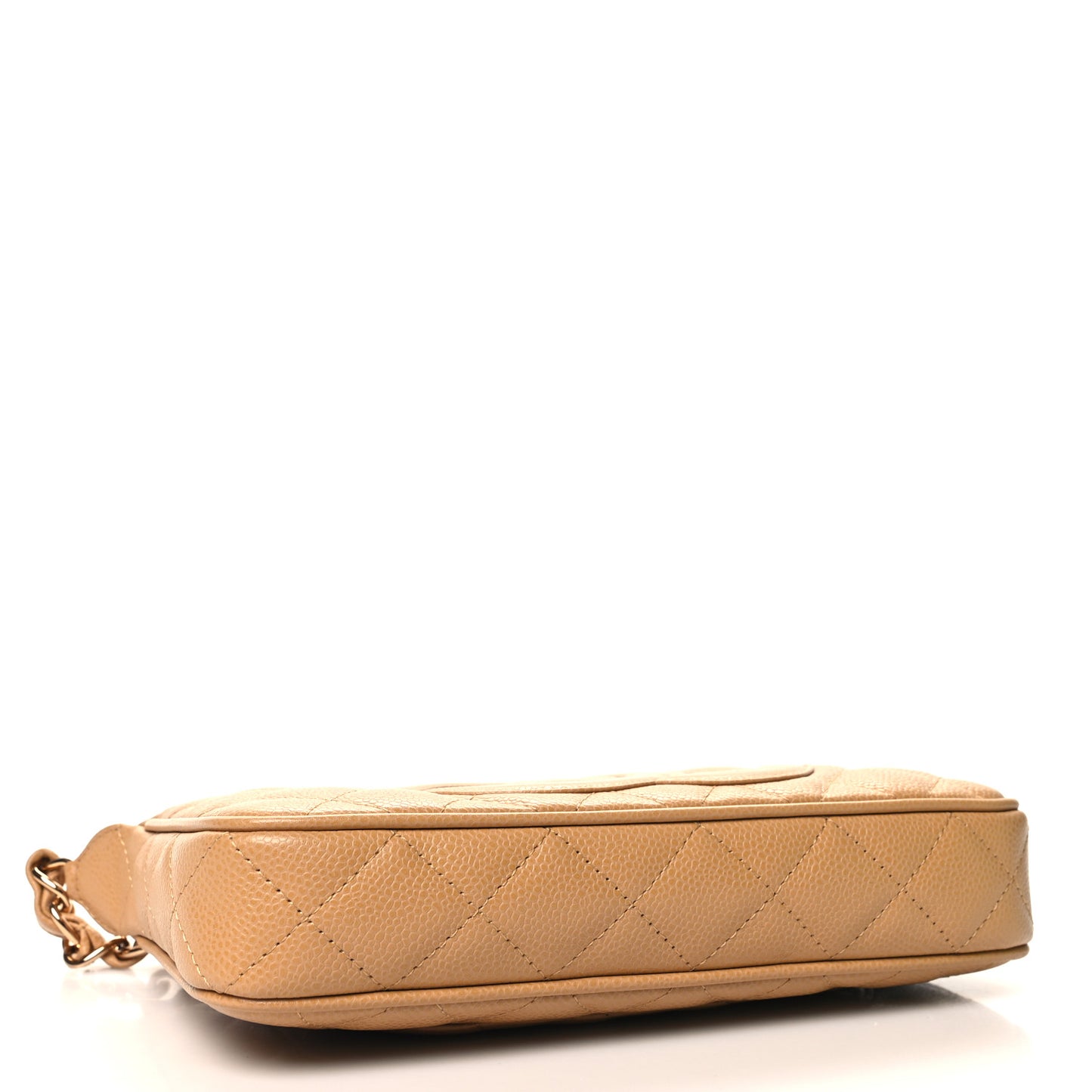Caviar Quilted Timeless CC Shoulder Bag Beige