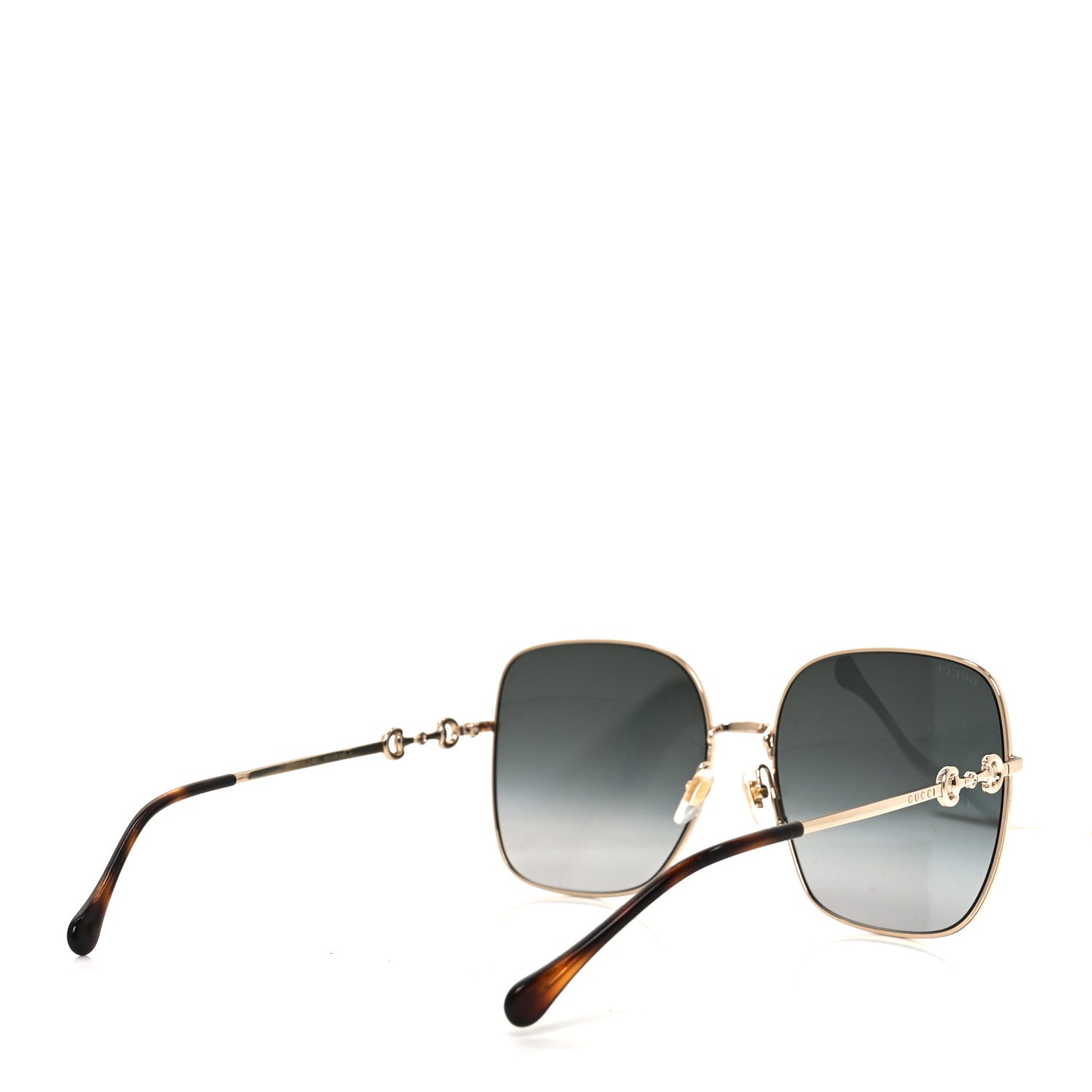 Metal Horsebit Square Sunglasses GG0879S Gold