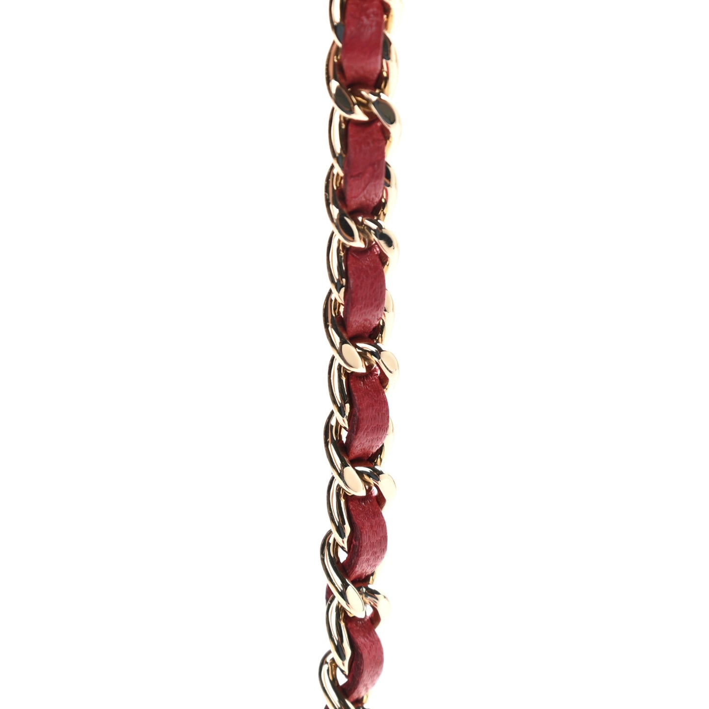 Lambskin Quilted Trendy CC Wallet On Chain WOC Red