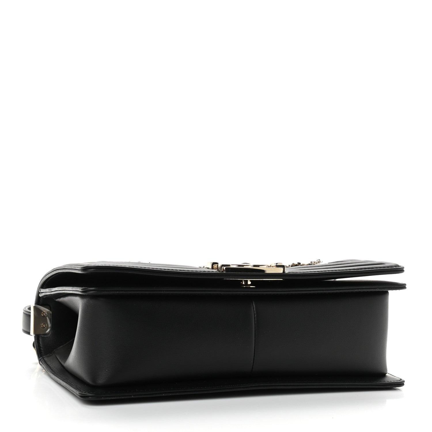 Chanel Calfskin Quilted Medium Chain Boy Flap Black 4 of 11