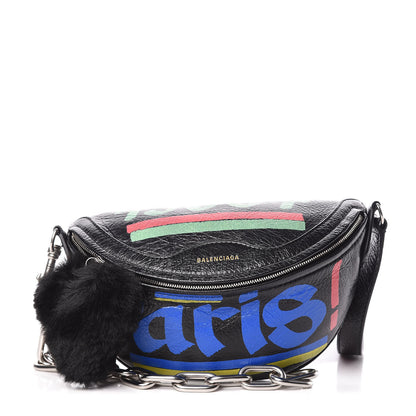 Balenciaga Agneau Arena Car Tag XXS Souvenir Belt Bag Black TBC 1 of 7