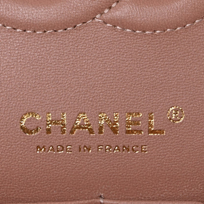 Chanel Suede Quilted Medium Double Flap Light Pink 6 of 10