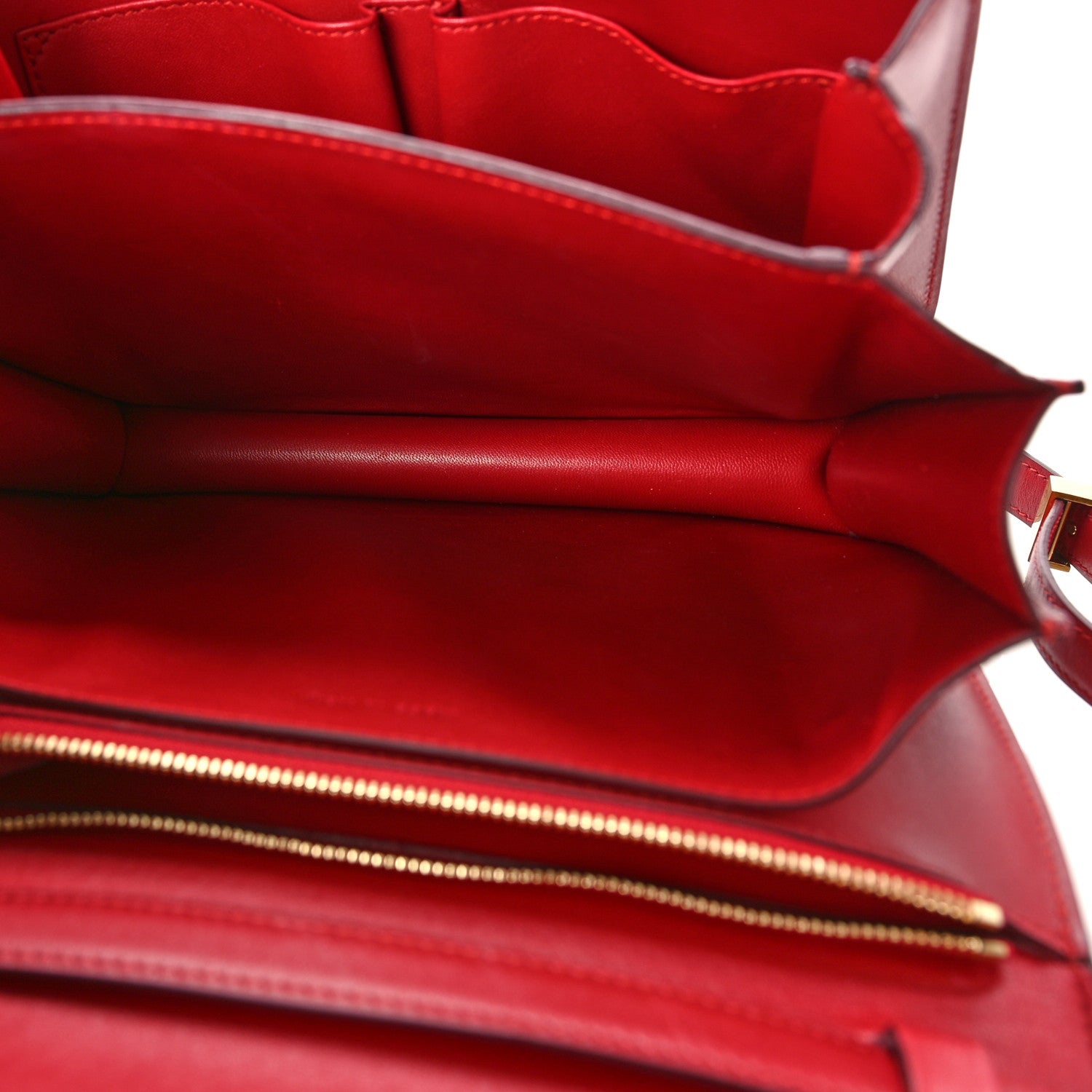 Celine Box Calfskin Medium Classic Box Flap Bag Red 5 of 8