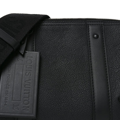Louis Vuitton Grained Calfskin Aerogram City Keepall Black 7 of 9