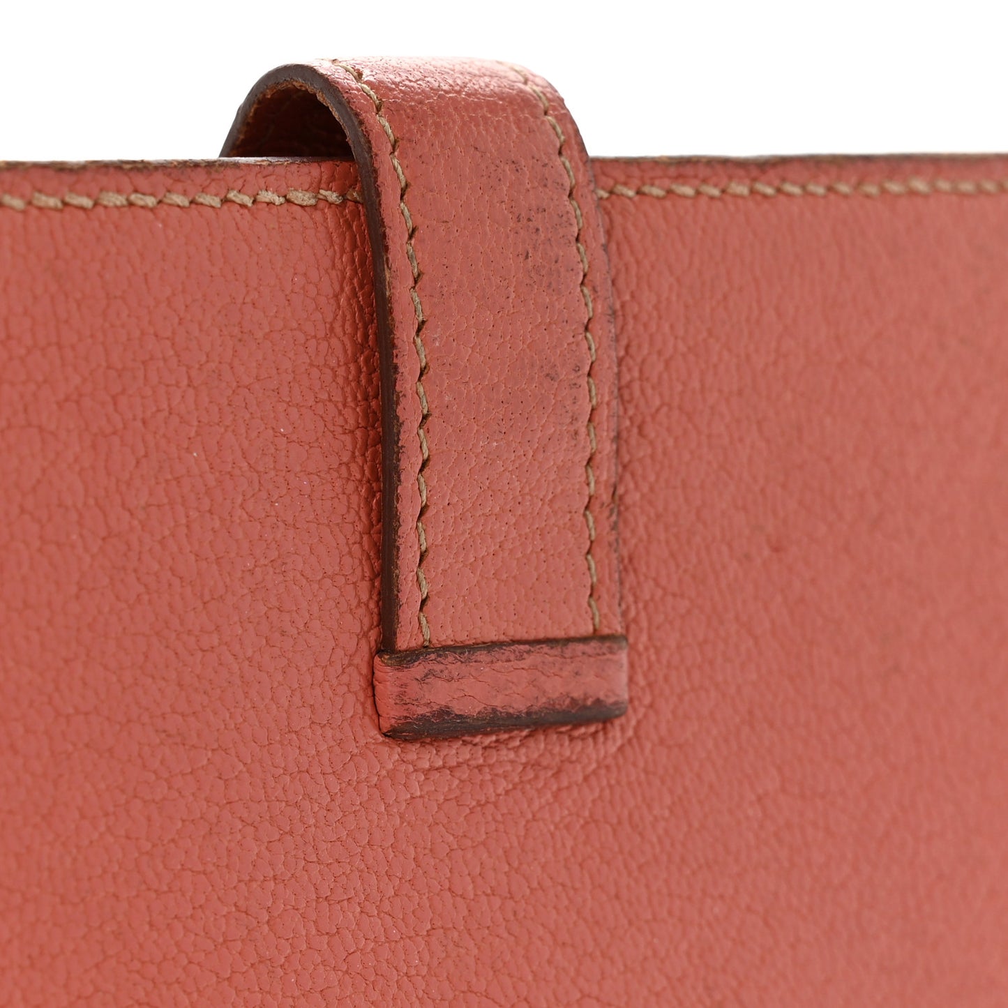 Chevre Mysore Bearn Gusset Wallet Crevette