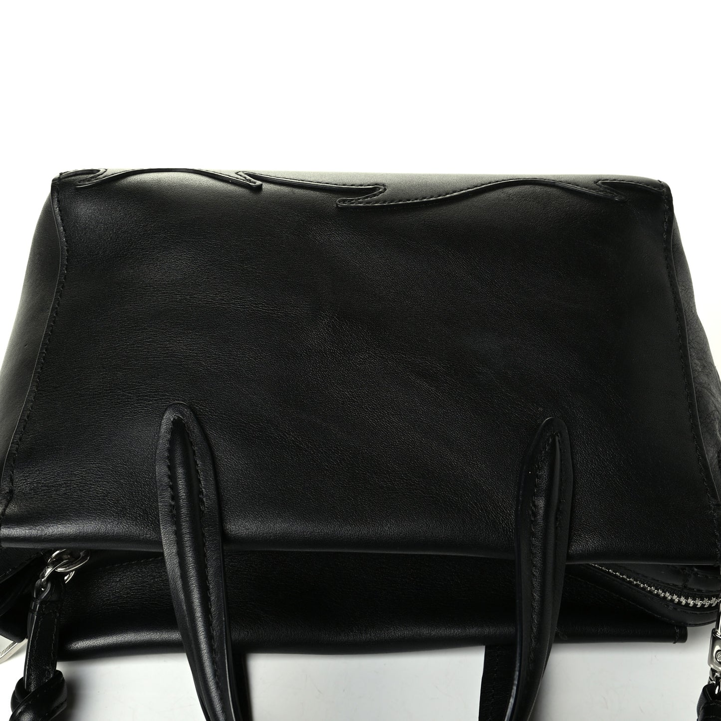 Calfskin Small Ames Patchwork Satchel Black