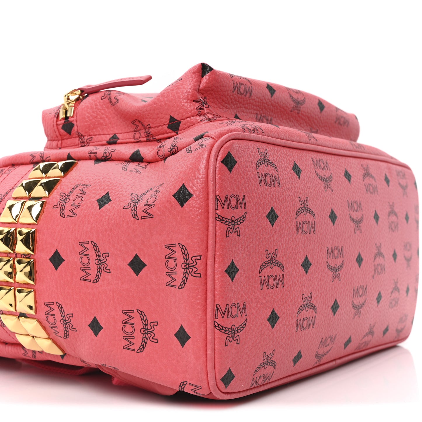 Visetos Medium Side Studs Stark Backpack Corail