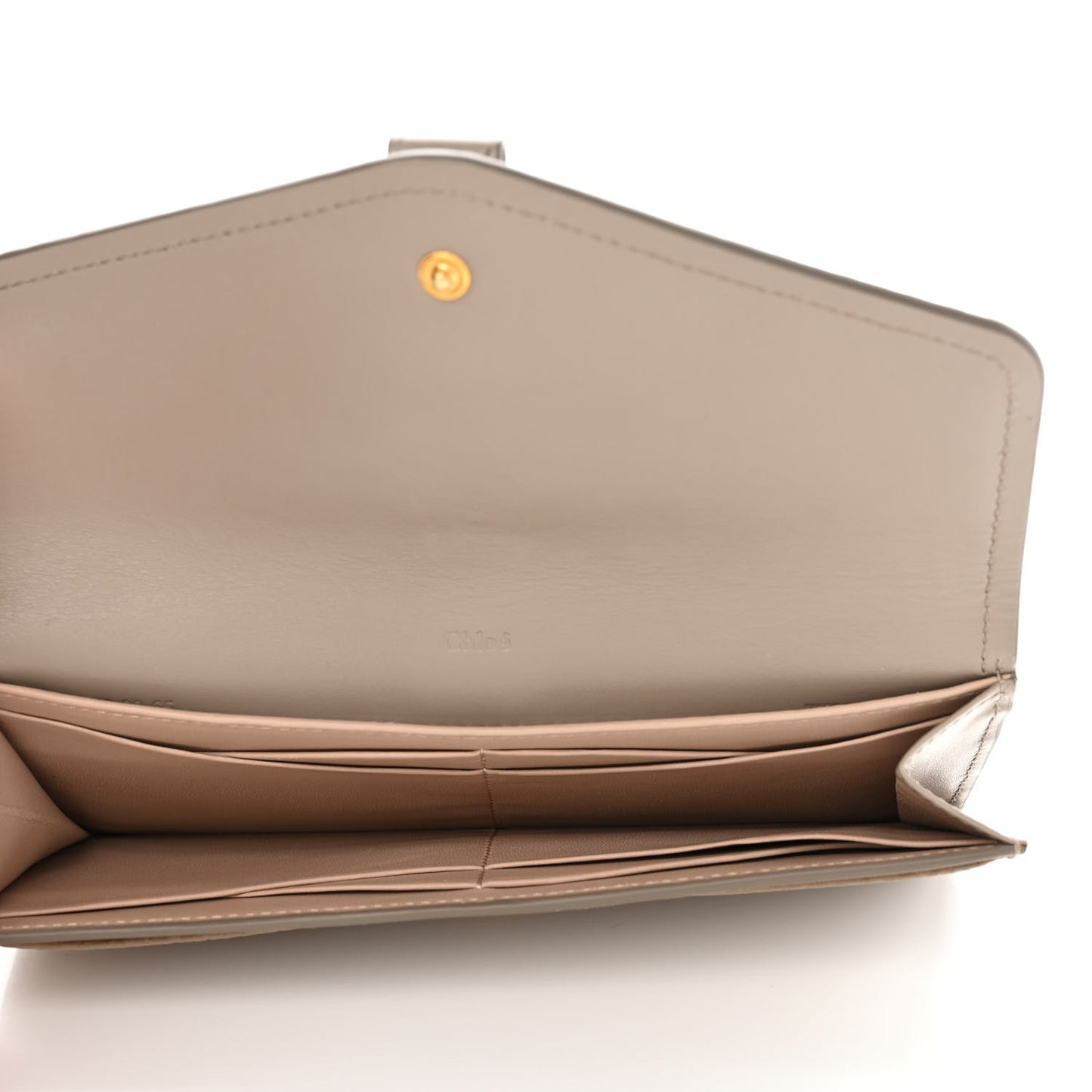 Calfskin Aby Flap Wallet Motty Grey